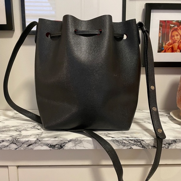 Mini Mini Bucket Bag - Black/Flamma MANSUR GAVRIEL MINI BUCKET BAG